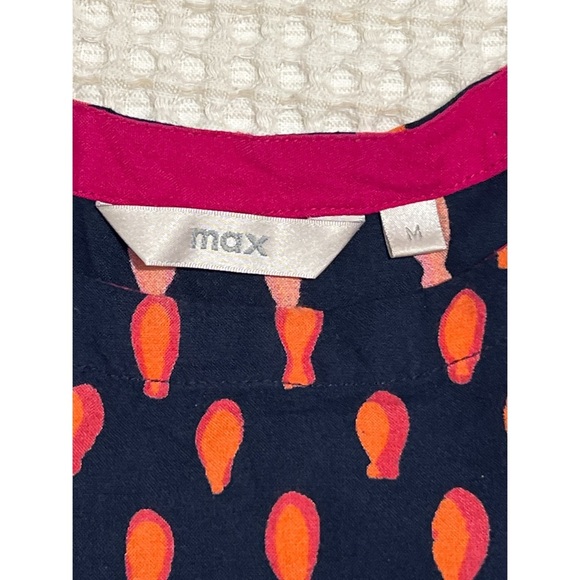 Max Dress Women’s Medíum Blue Multi Pockets Bohemian Made In India - Picture 11 of 14